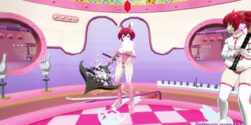 MMD Futanari Sex - Maran in Touble! Alma the Breeder 3p - F2D