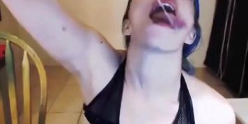 Goth deep dildo