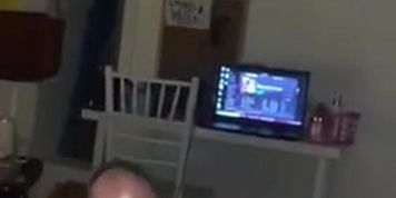 Fat stupid whore jerks the cum out of my bbc
