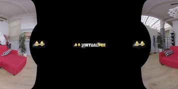 Virtualpee - Pussy pissing in virtual reality porn with Claudia Macc