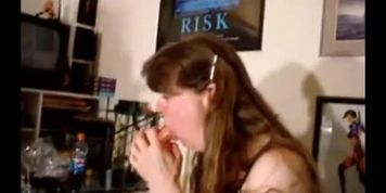 Milf slut showing her lack of a throat