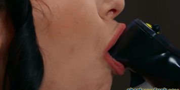 BBW titfucks short guy before sex and facial (Juan El Caballo Loco, Kinky Couple, Milly Marks)