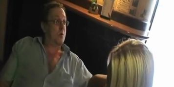 Hot euro girl fucks old man in public