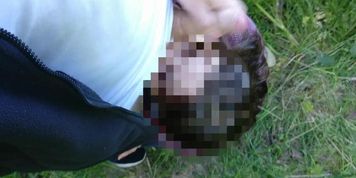 BLOWJOB IN THE GRASS. CUM IN MOUTH