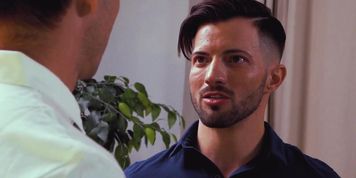 Devin lines up to take Casey's loads of cum (Casey Everett)