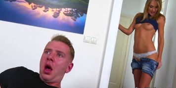 Nasty stepsisters sucking guys big dick (Chad Rockwell, Tina Kay)