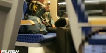 Train Flash Blonde Takes Video