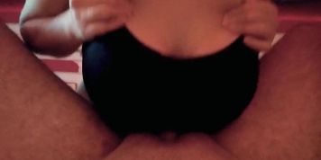 Cum covering amateur titfuck with hot big natural boobs.