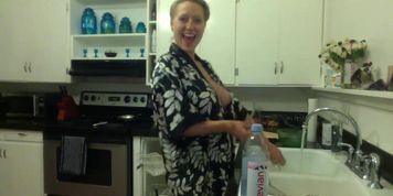 hot pregnant wife ass slapping in kitchen