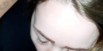 White girl swallows bbc (Quick nut down her throat)