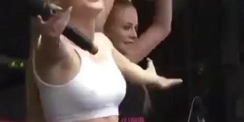 No Bra Teen Bouncing Her Small Tits