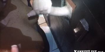 Wife makes cocks cum at glory hole