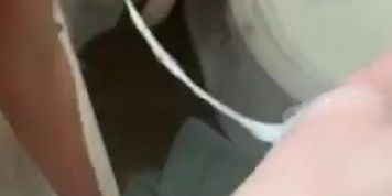 Bathroom blowjob