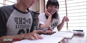 Naughty Japanese Student Haruka Miura Gives Hot Blowjob And Doggy Screw