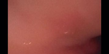 Laying on my side fucking myself w a black dildo.. watch the creamy cum drip out of my tight pussy? (Tania Amazon)
