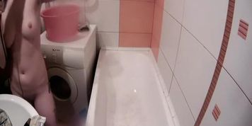 Fuckable gf drying her long hair