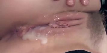 Curly Blonde Slut Gets a Creampie in Her Pussy (Ginger Klixen)