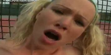 Blond teen gets huge dildo up the anus part3 - video 1