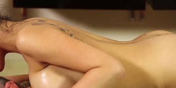 MASSAGE PASSWORD - Jayden Lee takes his stiff cock deep into her throat
