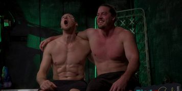 Cbt bottom throatfucked and spanked by dom