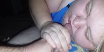 frenulum message, edging blow job, Tina makes love to my dick