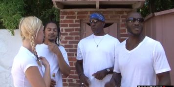 Naive teen blonde tricked into group sex by black gang (Tara Lynn Foxx)