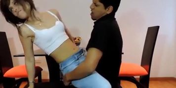Dry humping in tight jeans