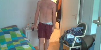 German guy showing ass