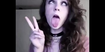 Ahegao drooling