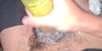 Jerking off in the hotel lobby