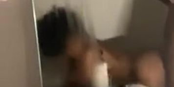 ebony slut twerks while giving backshots