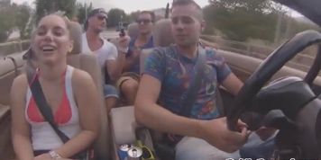 Jenny Glam  sucked cock and got banged in a Bang Bros party