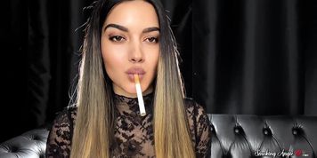 Sexy bimbo smoking a marlboro red 100s for you - SmokingAngie - EroThots