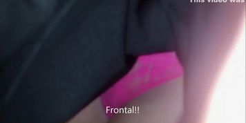 Lifting slut's dress in nightclub