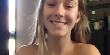 very cute blonde bombshell teen with amazing boobs (Victoria Tiffani)