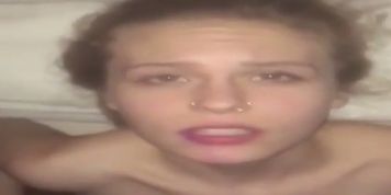 Amateur teen disgusted by facial