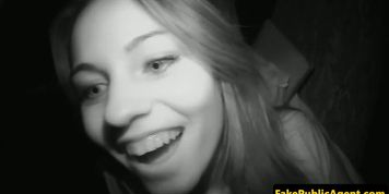 FAKEHUB - Pulled euro doggystyled outdoors after bj