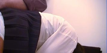 blond and brown spanked and slippered