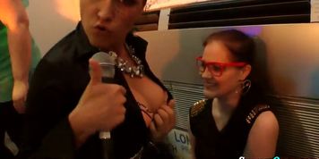 Cfnm sluts suck black rod - video 1