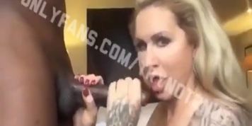 Busty White Milf Sucking BBC till she gags 