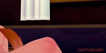 Pokemon Yaoi - Boy Cosplayed as Eevee is fucked by big dick (Kim Triple X)