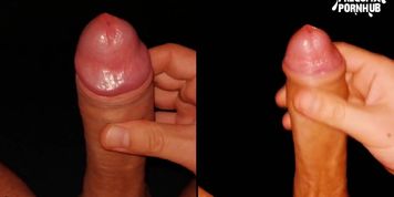 Two before bed cumshots side-by-side