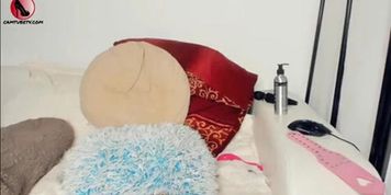 Chubby girl with natural tits on webcam show