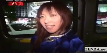 Subtitled extreme Japanese public blowjob naked sushi