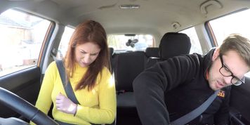Big cock driving instructor fucks pale babe