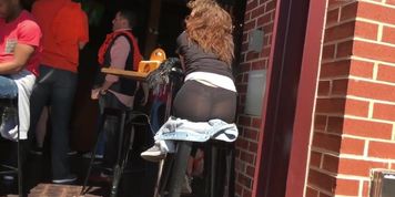 nice ass,  panties showing
