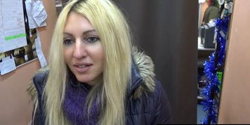 Busty blonde needs to pay the rent