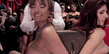 Hot slaves fisted at swingers party (Aiden Starr)