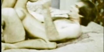 Busty girl sucking dick and getting fucked in vintage porn scene (Candy Samples, Milan Summer)