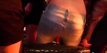 Party teens fuck at orgy